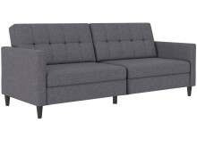 Schlafsofa >Hannover< in Leinenoptik Grau -...