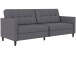 Schlafsofa >Hannover< in Leinenoptik Grau - 203x82x83 (BxHxT)