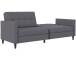 Schlafsofa >Hannover< in Leinenoptik Grau - 203x82x83 (BxHxT)