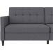 Schlafsofa >Hannover< in Leinenoptik Grau - 203x82x83 (BxHxT)