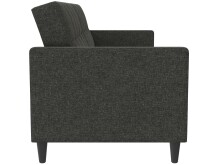 Schlafsofa >Hannover<i n Leinenoptik, Anthrazit - 203x82x83 (BxHxT)