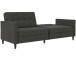 Schlafsofa >Hannover<i n Leinenoptik, Anthrazit - 203x82x83 (BxHxT)