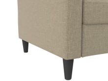 Schlafsofa >Hannover< in Leinenoptik, Cappuccino - 203x82x83 (BxHxT)