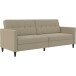 Schlafsofa >Hannover< in Leinenoptik, Cappuccino - 203x82x83 (BxHxT)
