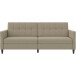 Schlafsofa >Hannover< in Leinenoptik, Cappuccino - 203x82x83 (BxHxT)