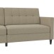 Schlafsofa >Hannover< in Leinenoptik, Cappuccino - 203x82x83 (BxHxT)