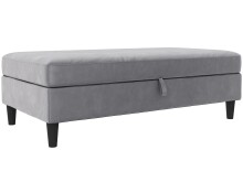 Hocker >Hannover< mit Stauraum, in Grau, Samt -...