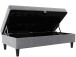 Hocker >Hannover< mit Stauraum, in Grau, Samt - 130x43x69cm (BxHxT)