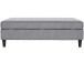 Hocker >Hannover< mit Stauraum, in Grau, Samt - 130x43x69cm (BxHxT)