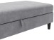 Hocker >Hannover< mit Stauraum, in Grau, Samt - 130x43x69cm (BxHxT)