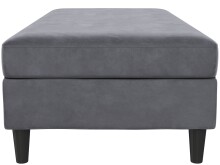 Hocker >Hannover< mit Stauraum, in Anthrazit, Samt - 130x43x69cm (BxHxT)