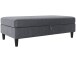 Hocker >Hannover< mit Stauraum, in Anthrazit, Samt - 130x43x69cm (BxHxT)