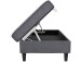 Hocker >Hannover< mit Stauraum, in Anthrazit, Samt - 130x43x69cm (BxHxT)