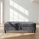 Hocker >Hannover< mit Stauraum, in Anthrazit, Samt - 130x43x69cm (BxHxT)