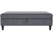Hocker >Hannover< mit Stauraum, in Anthrazit, Samt - 130x43x69cm (BxHxT)