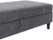 Hocker >Hannover< mit Stauraum, in Anthrazit, Samt - 130x43x69cm (BxHxT)
