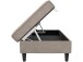 Hocker >Hannover< mit Stauraum, in Taupe, Samt - 130x43x69cm (BxHxT)