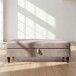 Hocker >Hannover< mit Stauraum, in Taupe, Samt - 130x43x69cm (BxHxT)