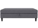Hocker >Hannover< mit Stauraum, aus Leinen Grau - 130x43x69 (BxHxT)