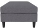 Hocker >Hannover< mit Stauraum, aus Leinen Grau - 130x43x69 (BxHxT)