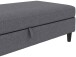Hocker >Hannover< mit Stauraum, aus Leinen Grau - 130x43x69 (BxHxT)