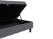 Hocker >Hannover< mit Stauraum, aus Leinen Grau - 130x43x69 (BxHxT)