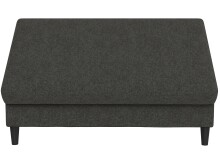 Hocker >Hannover< mit Stauraum, Bezug Leinen in Anthrazit - 130x43x69 (BxHxT)