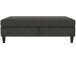 Hocker >Hannover< mit Stauraum, Bezug Leinen in Anthrazit - 130x43x69 (BxHxT)