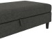 Hocker >Hannover< mit Stauraum, Bezug Leinen in Anthrazit - 130x43x69 (BxHxT)