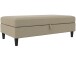 Hocker >Hannover< mit Stauram, Cappuccino, Leinenstoff-Optik c