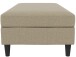 Hocker >Hannover< mit Stauram, Cappuccino, Leinenstoff-Optik c