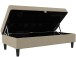 Hocker >Hannover< mit Stauram, Cappuccino, Leinenstoff-Optik c