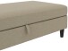 Hocker >Hannover< mit Stauram, Cappuccino, Leinenstoff-Optik c
