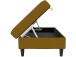 Hocker >Hannover< mit Stauraum, Bezug Leinen, Curry - 130x43x69 (BxHxT)