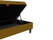 Hocker >Hannover< mit Stauraum, Bezug Leinen, Curry - 130x43x69 (BxHxT)