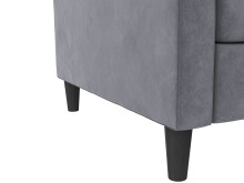 Schlafsofa >Palermo< in Anthrazit, Samt - 207x86x86cm (BxHxT)