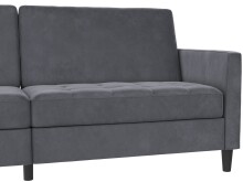 Schlafsofa >Palermo< in Anthrazit, Samt - 207x86x86cm (BxHxT)