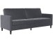 Schlafsofa >Palermo< in Anthrazit, Samt - 207x86x86cm (BxHxT)