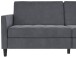 Schlafsofa >Palermo< in Anthrazit, Samt - 207x86x86cm (BxHxT)