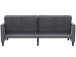 Schlafsofa >Palermo< in Anthrazit, Samt - 207x86x86cm (BxHxT)