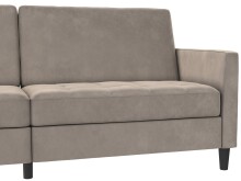 Schlafsofa >Palermo< in Taupe, Samt - 207x86x86cm (BxHxT)