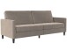 Schlafsofa >Palermo< in Taupe, Samt - 207x86x86cm (BxHxT)