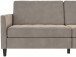 Schlafsofa >Palermo< in Taupe, Samt - 207x86x86cm (BxHxT)