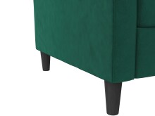 Schlafsofa >Palermo< in Dunkelgrün, Samt - 207x86x86cm (BxHxT)