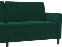 Schlafsofa >Palermo< in Dunkelgrün, Samt - 207x86x86cm (BxHxT)