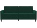 Schlafsofa >Palermo< in Dunkelgrün, Samt - 207x86x86cm (BxHxT)