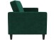 Schlafsofa >Palermo< in Dunkelgrün, Samt - 207x86x86cm (BxHxT)