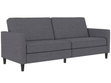 Schlafsofa >Palermo< Leinenoptik Grau - 207x86x86...