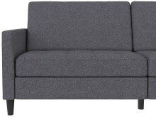 Schlafsofa >Palermo< Leinenoptik Grau - 207x86x86 (BxHxT)