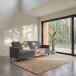 Schlafsofa >Palermo< Leinenoptik Grau - 207x86x86 (BxHxT)